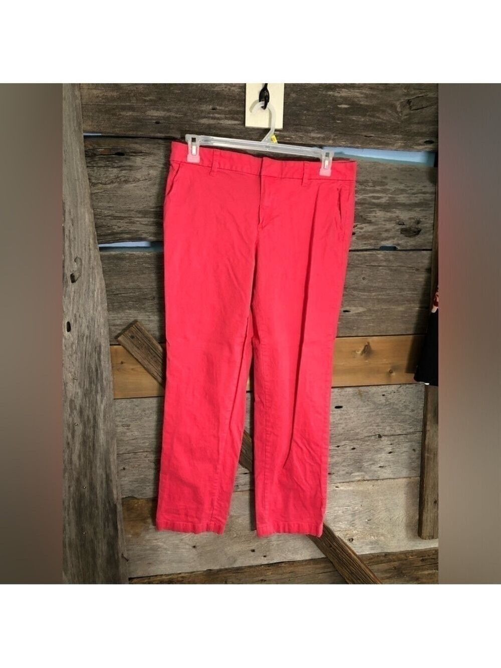 Tommy Hilfiger Size 12 Coral/Pink Cotton Flat Front Pants